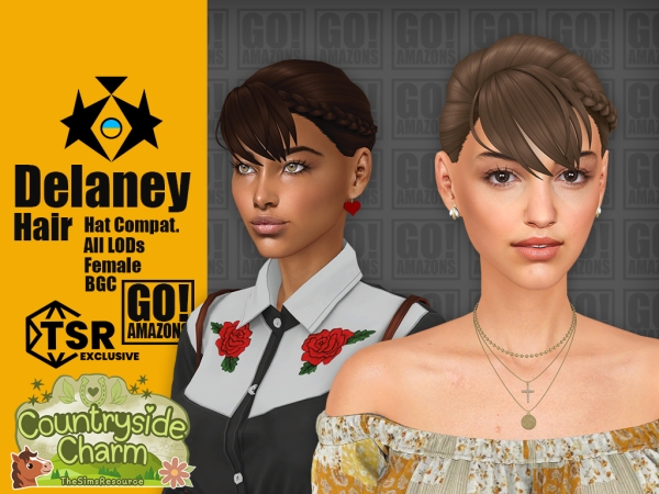 Maxis Match Delaney Hair - The Sims 4 Custom Content