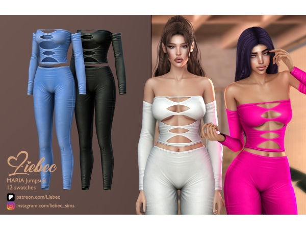 Alpha LIEBEC MARIA JUMPSUIT - The Sims 4 Custom Content