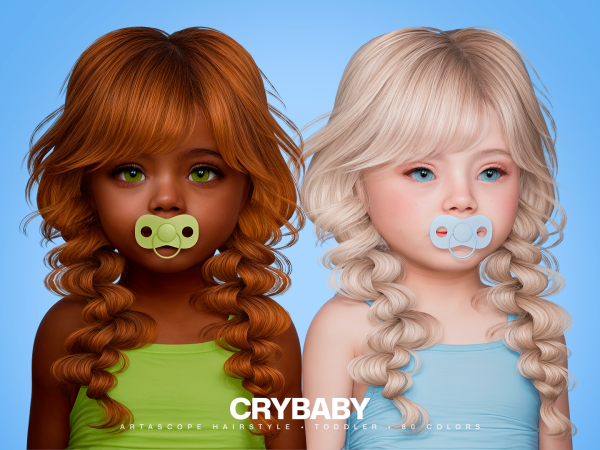 Alpha CRYBABY Artascope Hairstyle I Toddler (Newsea) - The Sims 4 Custom Content