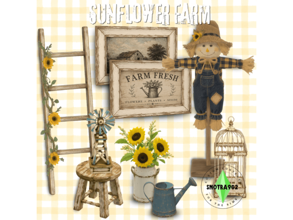 Mix Sunflower Farm by Snotra902 - The Sims 4 Custom Content