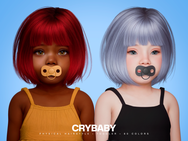 Alpha CRYBABY Physical Hairstyle I Toddler (Newsea) - The Sims 4 Custom Content