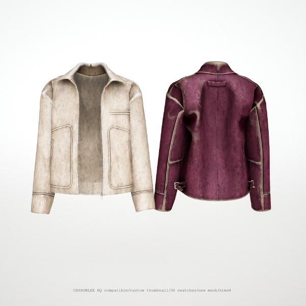 Alpha Dylan Jacket by simsfinds - The Sims 4 Custom Content