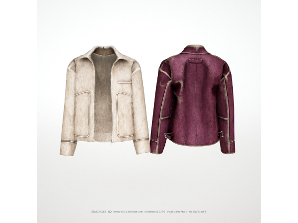 Alpha Dylan Jacket by charonlee - The Sims 4 Custom Content