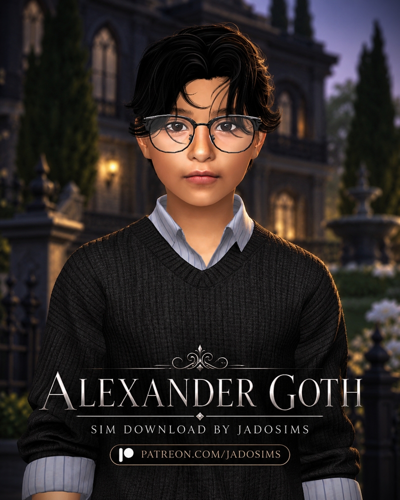 Alpha Alexander Goth (Sim Download) by shopwithflynnn - The Sims 4 Custom Content
