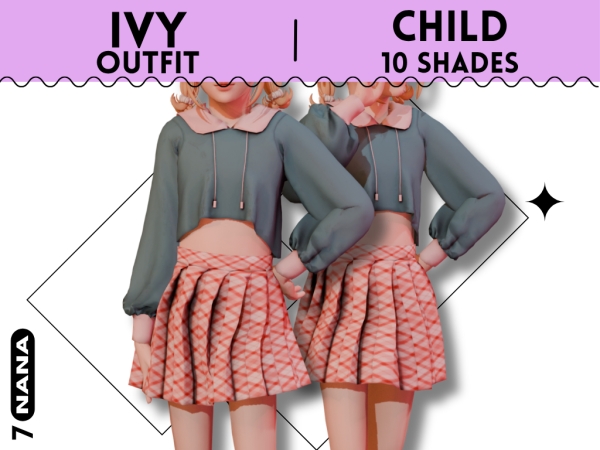 Maxis Match 7NANA (Ivy) Outfit for Child - The Sims 4 Custom Content