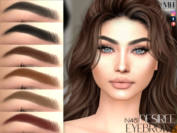 Alpha Desiree Eyebrows by MagicHand - The Sims 4 Custom Content
