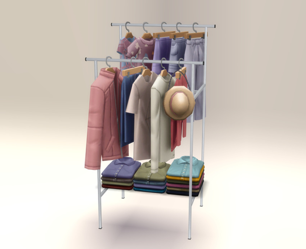 Maxis Match Metal double rack by simsfinds - The Sims 4 Custom Content