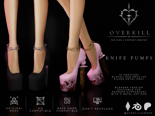 Alpha Knife pumps - The Sims 4 Custom Content