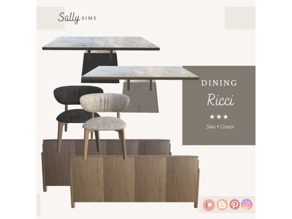 Alpha Dining RICCI - The Sims 4 Custom Content