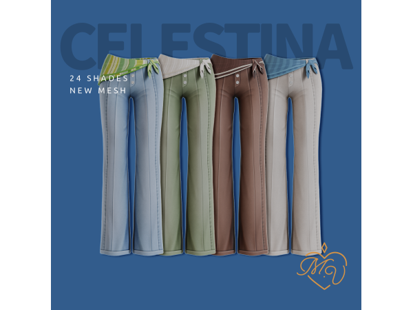 Maxis Match Celestina Pants by MissValentine - The Sims 4 Custom Content