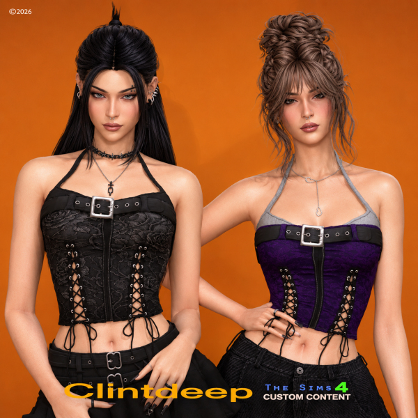 Alpha Clintdeep Sarah Corset (Exclusive Content) by clintdeep - The Sims 4 Custom Content