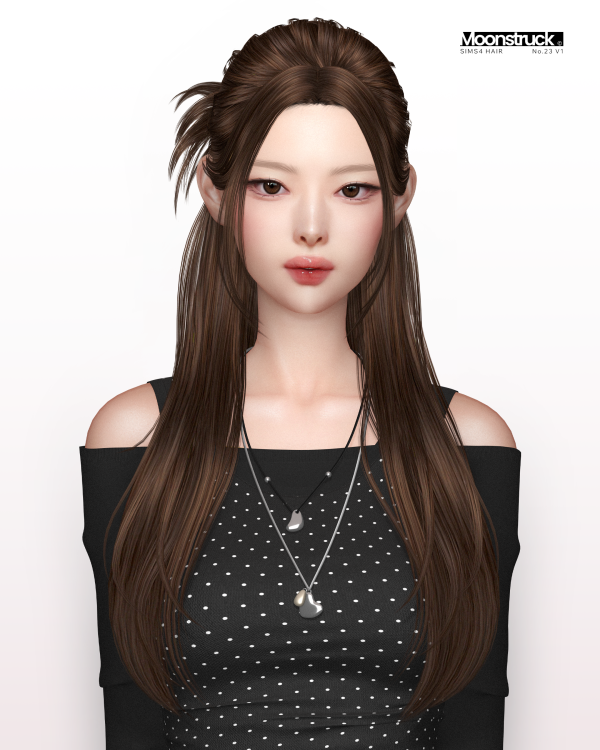 Alpha [SIMS4] HAIR NO023 V1 by simsfinds - The Sims 4 Custom Content