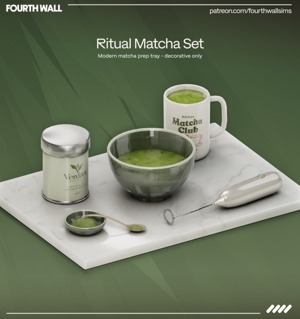 Alpha Ritual Matcha Set by simsfinds - The Sims 4 Custom Content