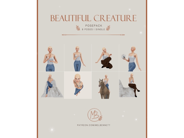 Mix Beautiful Creature Posepack - The Sims 4 Custom Content