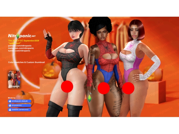 Alpha Nitropanic_Spider Suit Squish - The Sims 4 Custom Content