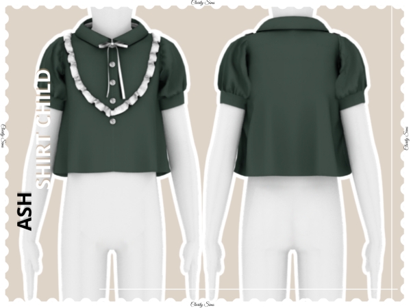 Alpha Ash Shirt Child - The Sims 4 Custom Content