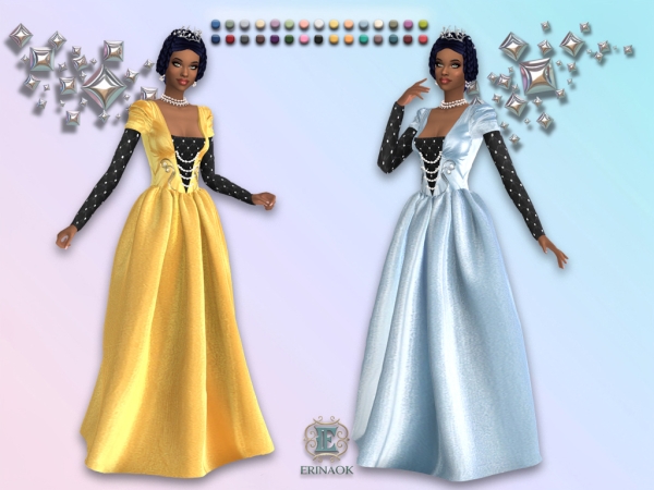 Mix ErinAOK Women's Roslin Gown 092226 - The Sims 4 Custom Content
