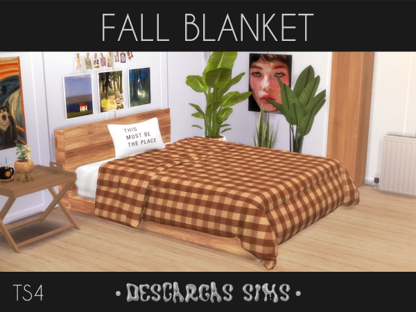 Alpha Fall Blanket - The Sims 4 Custom Content