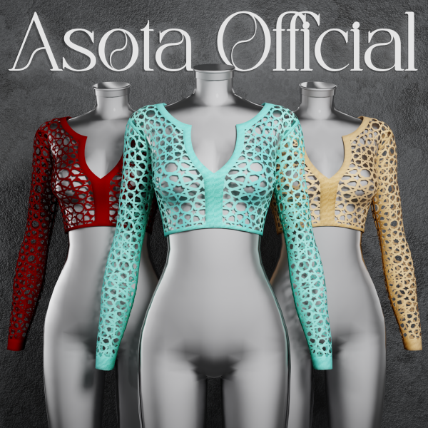 Alpha [ASOTA OFFICIAL] Asora Celestial Mesh Top by asotaofficial - The Sims 4 Custom Content