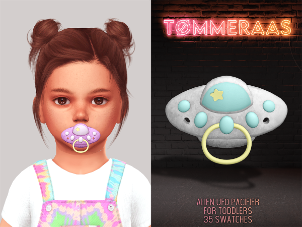 Mix TØMMERAAS Alien UFO Pacifier for Toddlers - The Sims 4 Custom Content