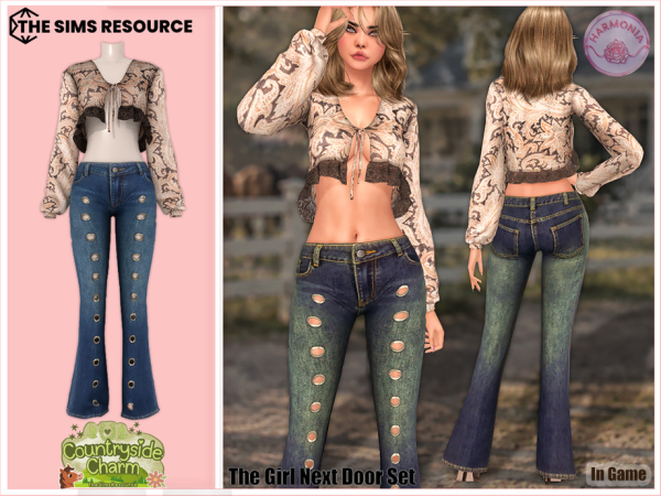 Alpha Countryside Charm The Girl Next Door Set - The Sims 4 Custom Content