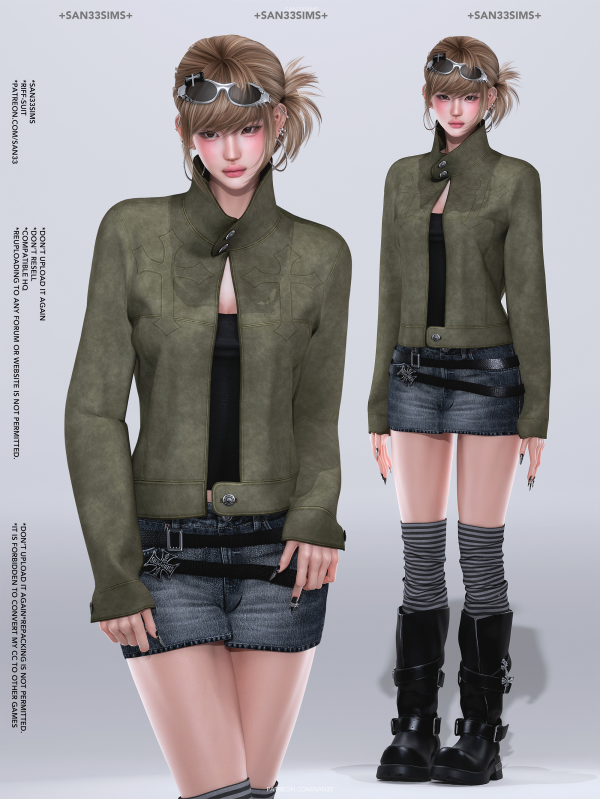 Alpha 333RIFF Suit by simsfinds - The Sims 4 Custom Content