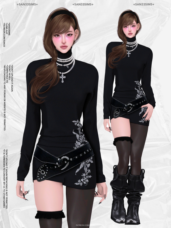 Alpha 333Lune Suit by simsfinds - The Sims 4 Custom Content