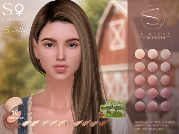 Alpha S club SKINTONES Countryside Charm Club by S - The Sims 4 Custom Content