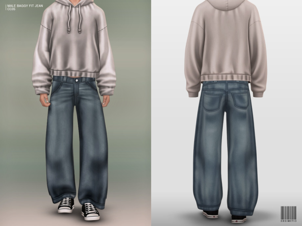 Maxis Match Male Baggy Fit Jean by cosimetic - The Sims 4 Custom Content
