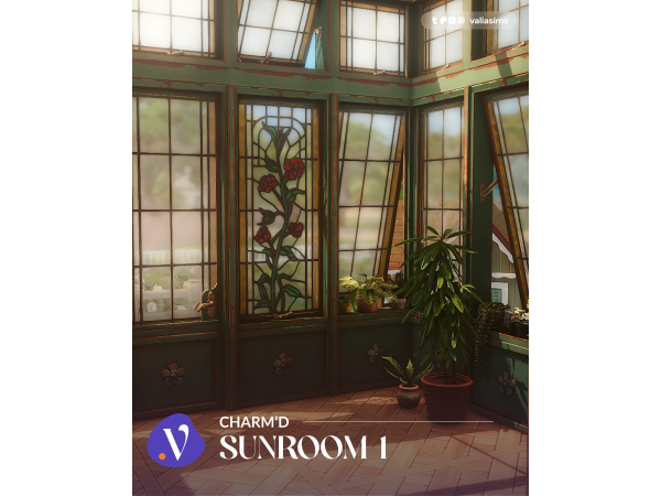 Maxis Match Charm'd Sunroom 1 by valiasims - The Sims 4 Custom Content