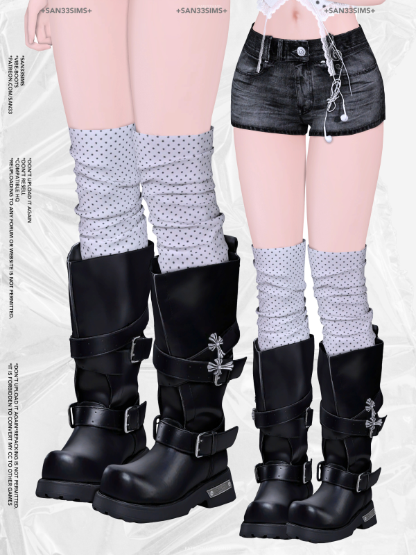 Alpha 333VIBE Boots by simsfinds - The Sims 4 Custom Content