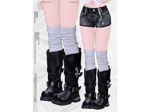 Alpha 333VIBE Boots by san33 - The Sims 4 Custom Content