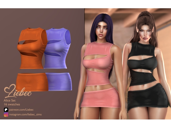 Alpha LIEBEC ALICE SET - The Sims 4 Custom Content