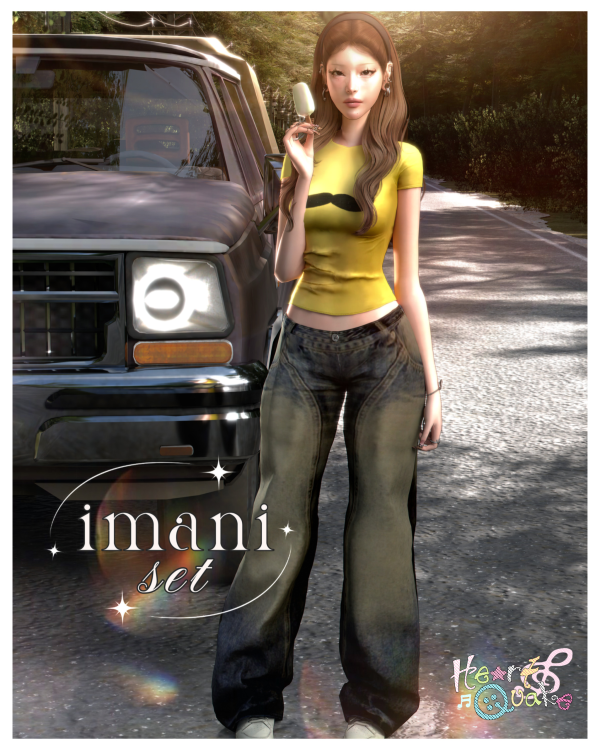 Alpha heartquake imani set by simsfinds - The Sims 4 Custom Content