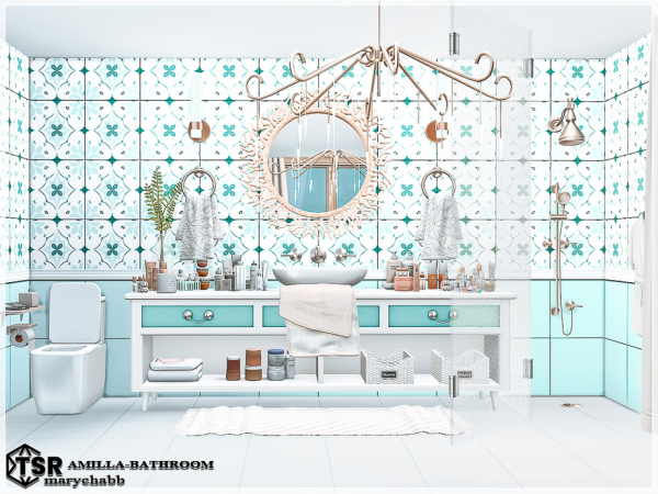 Mix Amilla Bathroom - The Sims 4 Custom Content