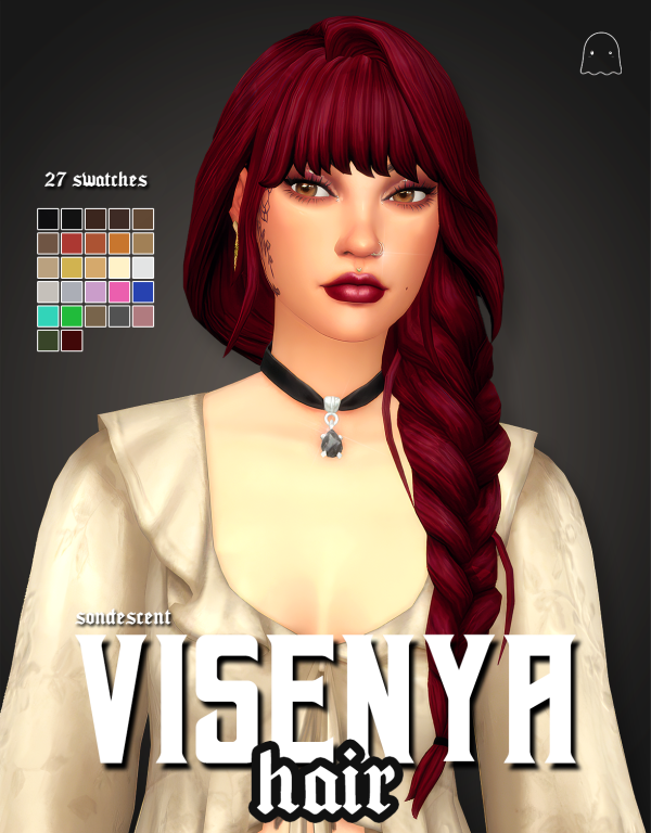 Maxis Match VISENYA HAIR by simsfinds - The Sims 4 Custom Content