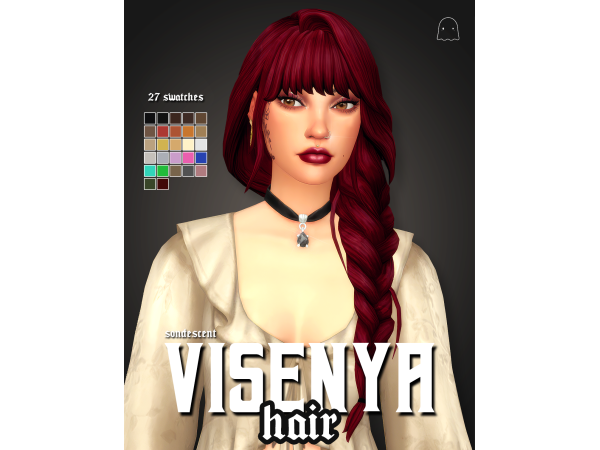 Maxis Match VISENYA HAIR by sondescent - The Sims 4 Custom Content