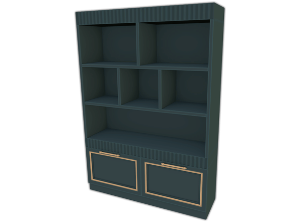 Maxis Match Comiko Parisian Kitchen Big Cabinet v1 - The Sims 4 Custom Content