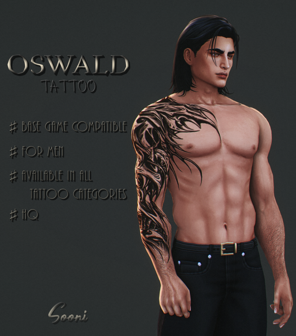 Mix Oswald Tattoo by simsfinds - The Sims 4 Custom Content