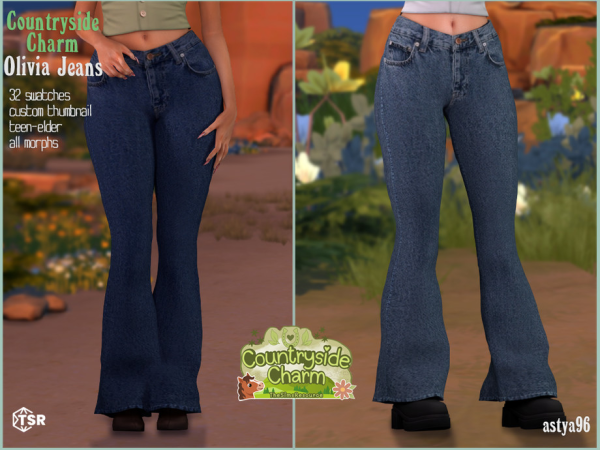 Alpha Countryside Charm Olivia Jeans by astya96cc - The Sims 4 Custom Content