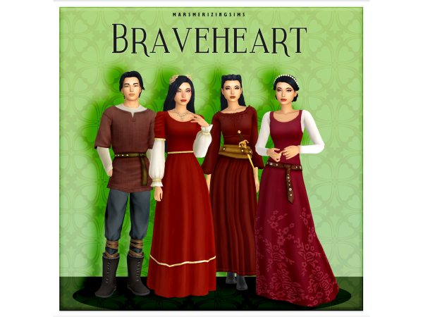 Maxis Match Braveheart by marsmerizingsims - The Sims 4 Custom Content