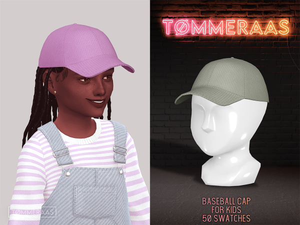 Mix TØMMERAAS Baseball Cap for Kids - The Sims 4 Custom Content