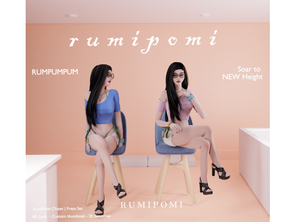 Alpha Rumpumoum_Freya Outfit Set - The Sims 4 Custom Content