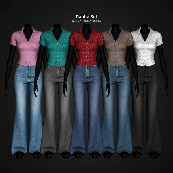 Alpha Dahlia Set by simsfinds - The Sims 4 Custom Content