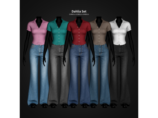 Alpha Dahlia Set by gorillax3 - The Sims 4 Custom Content
