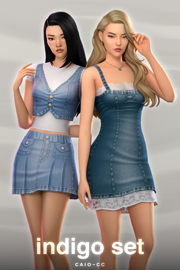 Maxis Match Indigo Set by simsfinds - The Sims 4 Custom Content