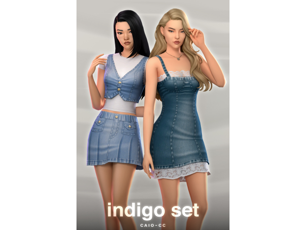 Maxis Match Indigo Set by caiocc - The Sims 4 Custom Content