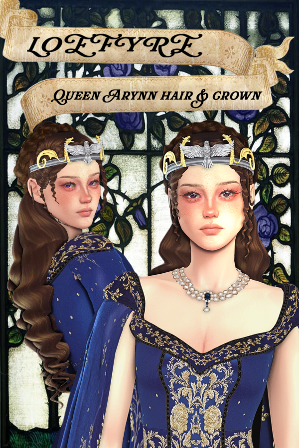 Maxis Match Queen Arryn Hair Crown by simsfinds - The Sims 4 Custom Content