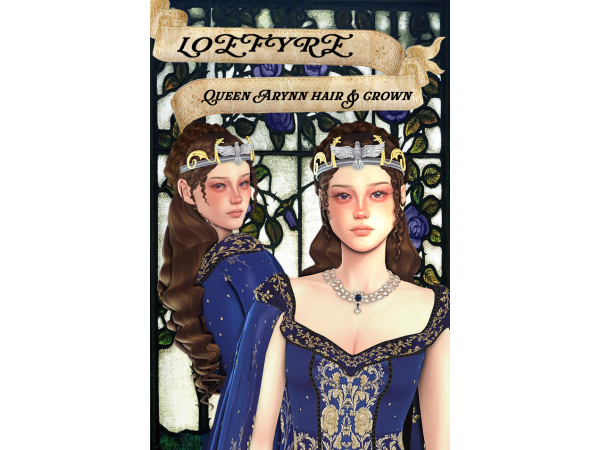 Maxis Match Queen Arryn Hair Crown by loefyre - The Sims 4 Custom Content