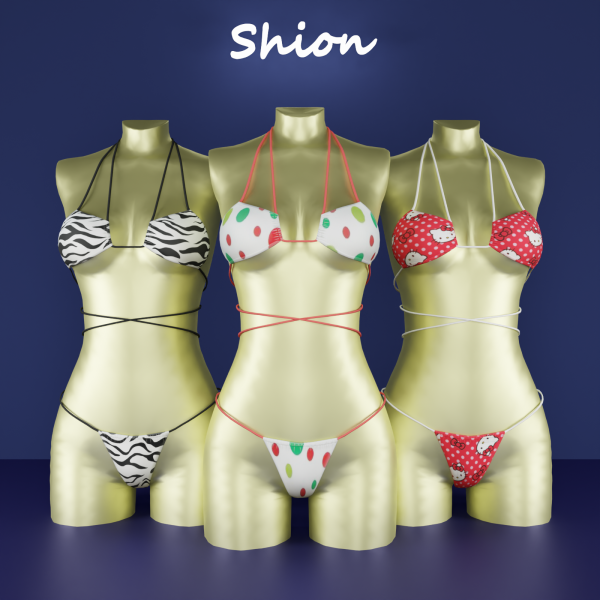 Alpha Shion Vexa Candy Kiss Bikini by shion_sims - The Sims 4 Custom Content